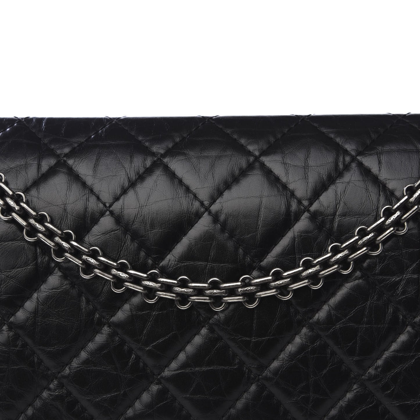 Aged Calfskin Quilted 2.55 Reissue 226 Flap Black