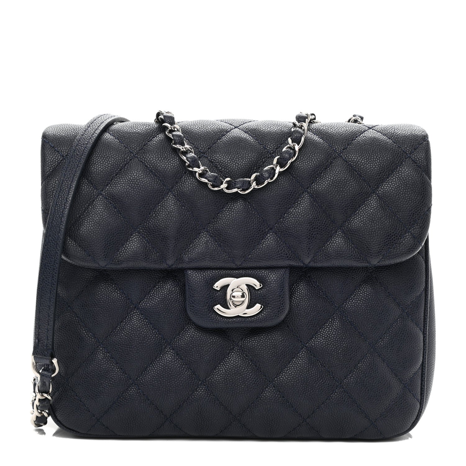 Chanel Caviar Quilted Medium Urban Companion Flap Navy 1 of 9