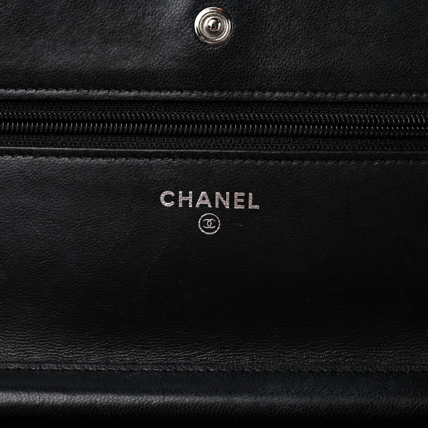 Chanel Lambskin Quilted Wallet On Chain WOC Black 6 of 17