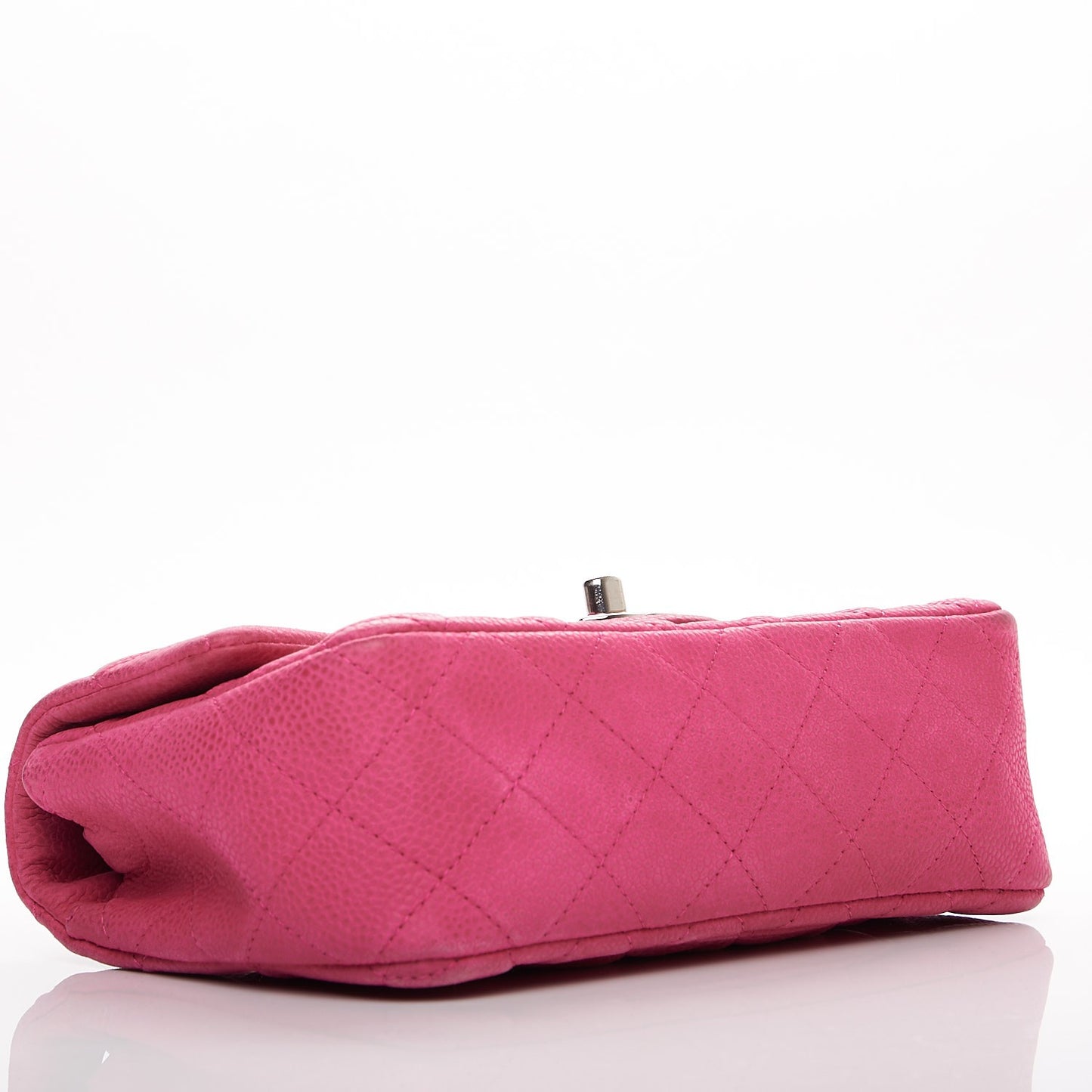 Iridescent Caviar Quilted Mini Rectangular Flap Pink