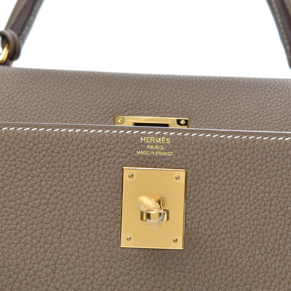 Hermes Togo Kelly Retourne 28 Etoupe 6 of 10