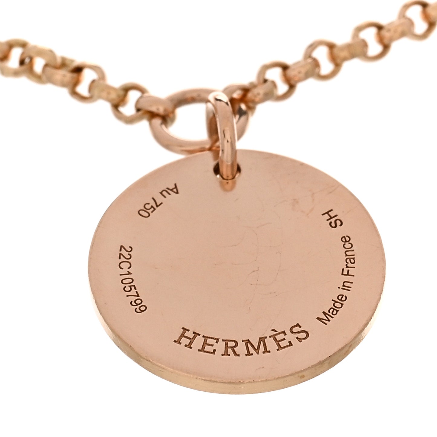 18K Rose Gold Diamond PM Ex-Libris Bracelet SH