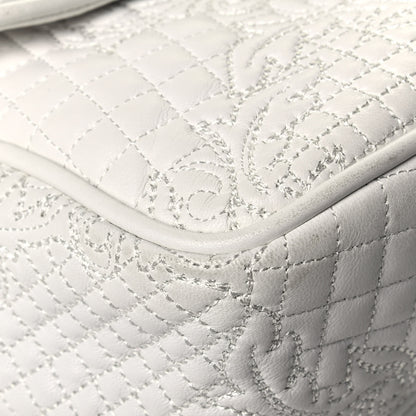 Versace Leather Microvanitas Quilted New Icon Handbag White 5 of 6
