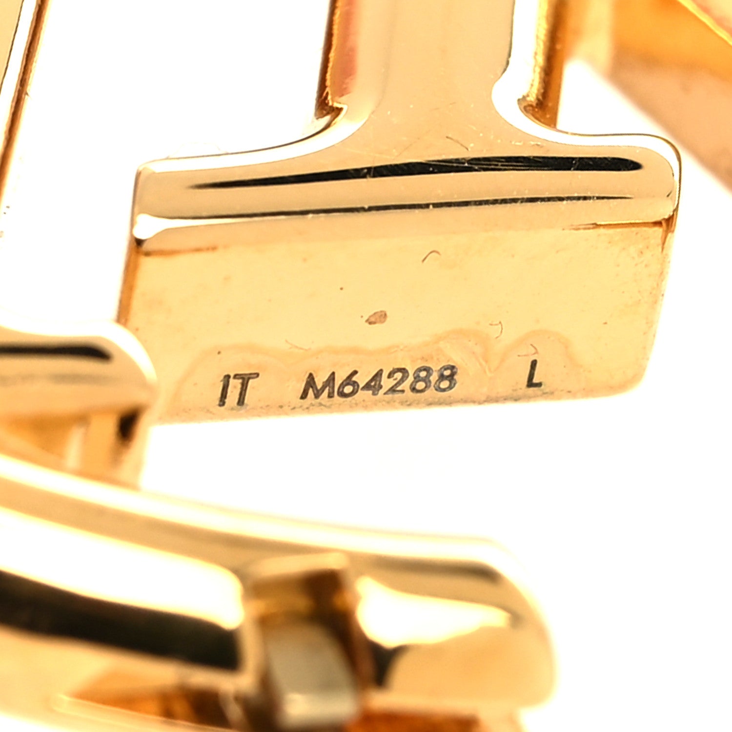Louis Vuitton Metal Louise Hoop Earrings Gold 4 of 4