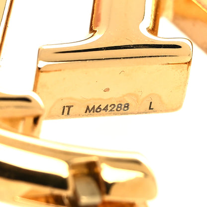 Louis Vuitton Metal Louise Hoop Earrings Gold 4 of 4
