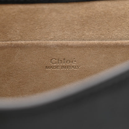 Chloe Calfskin Suede Medium Nile Bracelet Bag Black 6 of 14
