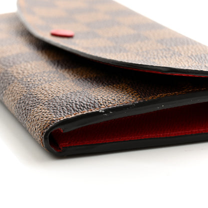 Louis Vuitton Damier Ebene Emilie Wallet Red 8 of 8