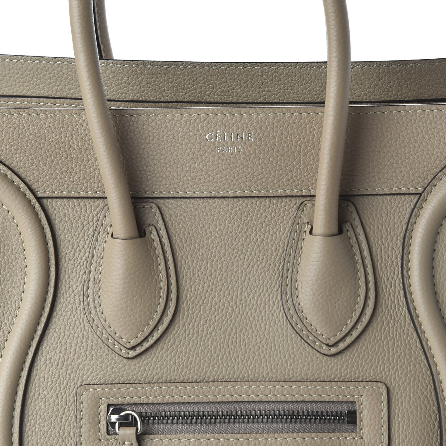 Drummed Calfskin Micro Luggage Dune