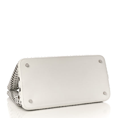 Alaia Calfskin Laser Cut Mina 32 Bag Blanc Optique 5 of 10