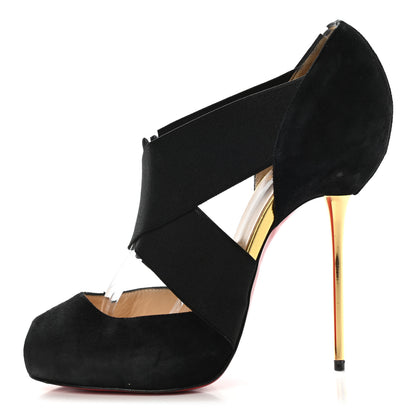 Christian Louboutin Suede Royal Big Dorcet 120 Pumps 36 Black 1 of 11