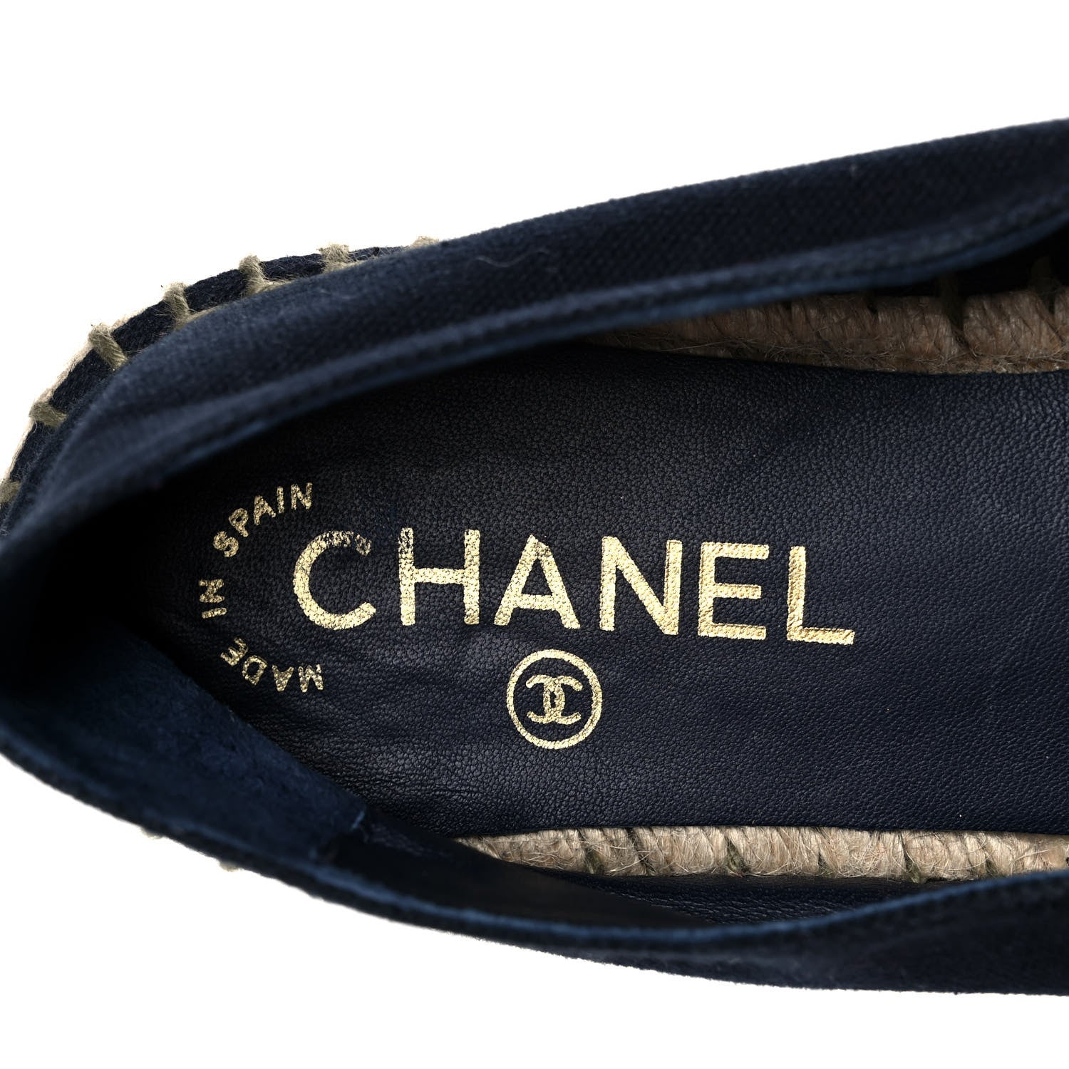 Chanel Fabric Biarritz CC Espadrilles 38 Blue Green 8 of 9