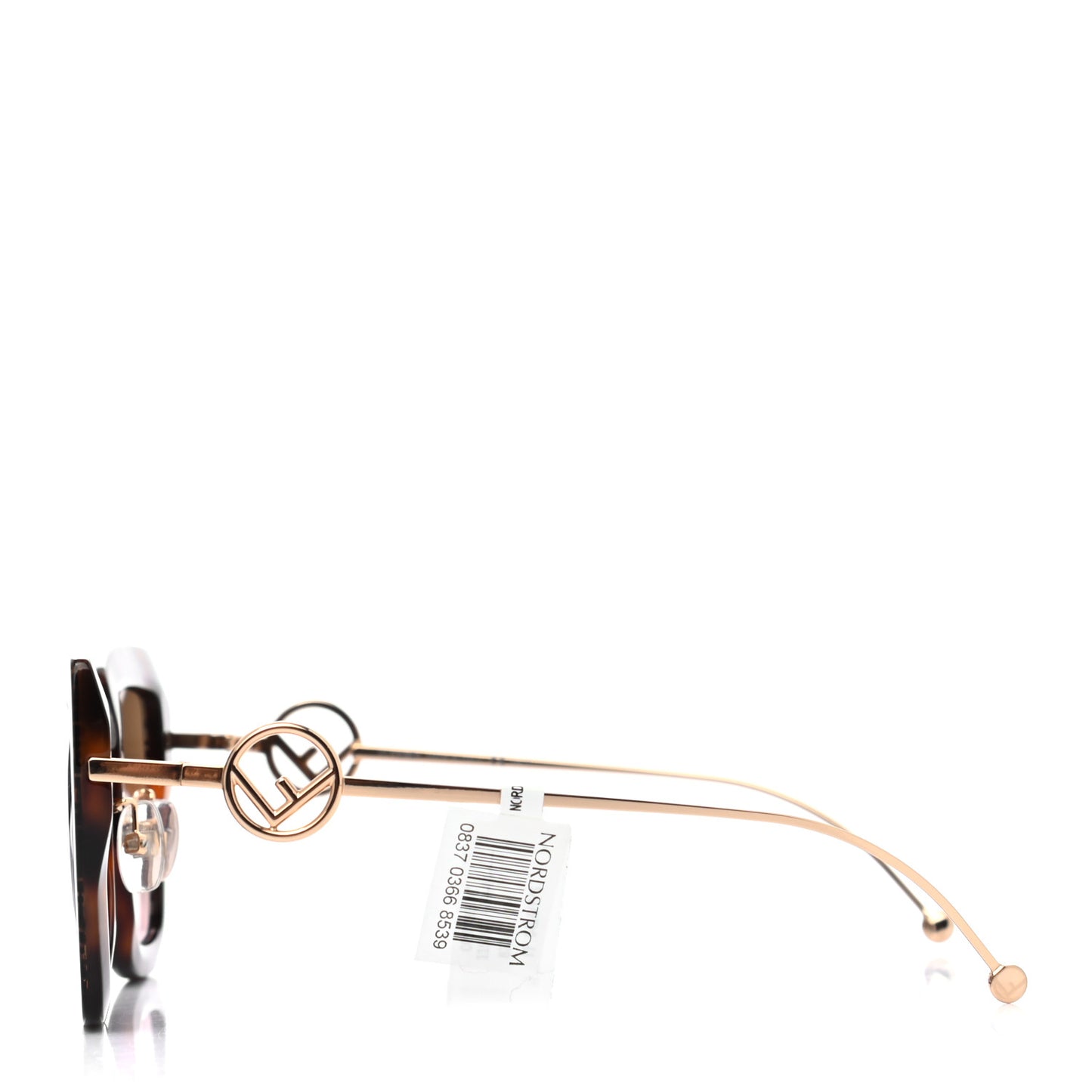 Acetate Metal F is Fendi FF Square Cat Eye Sunglasses FF 0424/F/S Havana