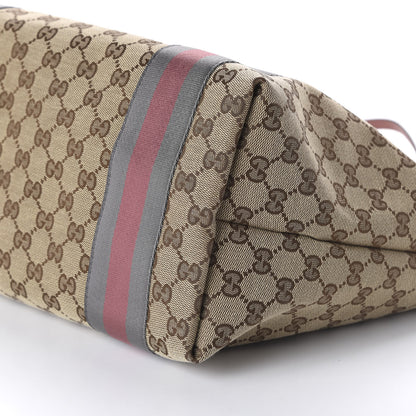 Gucci Monogram Patent Web Large Jolie Tote Pink 7 of 10