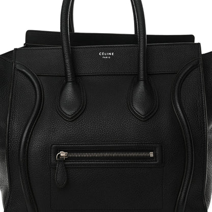 Celine Drummed Calfskin Mini Luggage Black 8 of 19