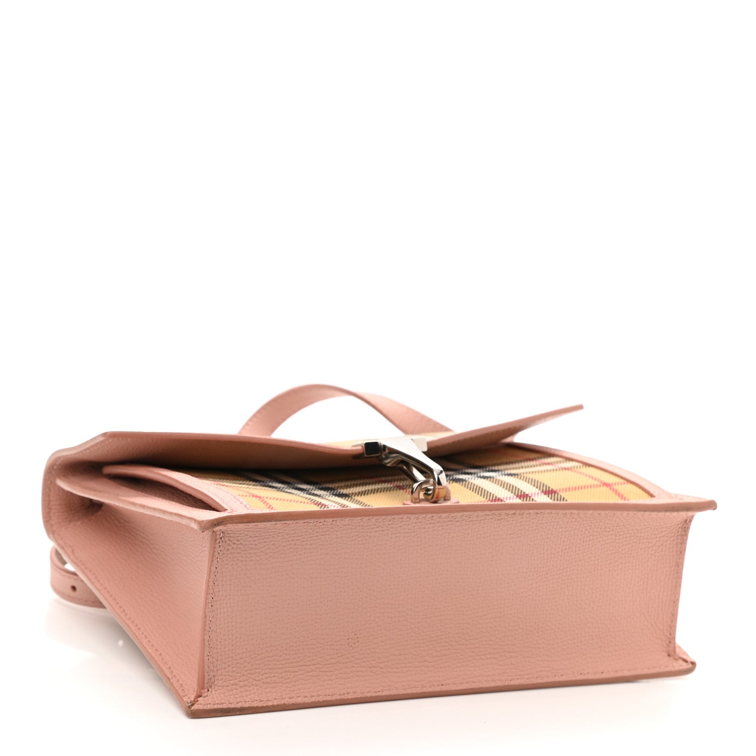 Burberry Grainy Calfskin Vintage Check Small Macken Crossbody Bag Ash Rose 4 of 12