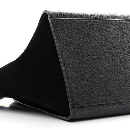Celine Drummed Calfskin Suede Medium Trapeze Black 9 of 10