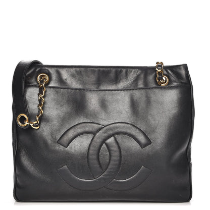 Chanel Lambskin CC Shopping Tote Black 1 of 12