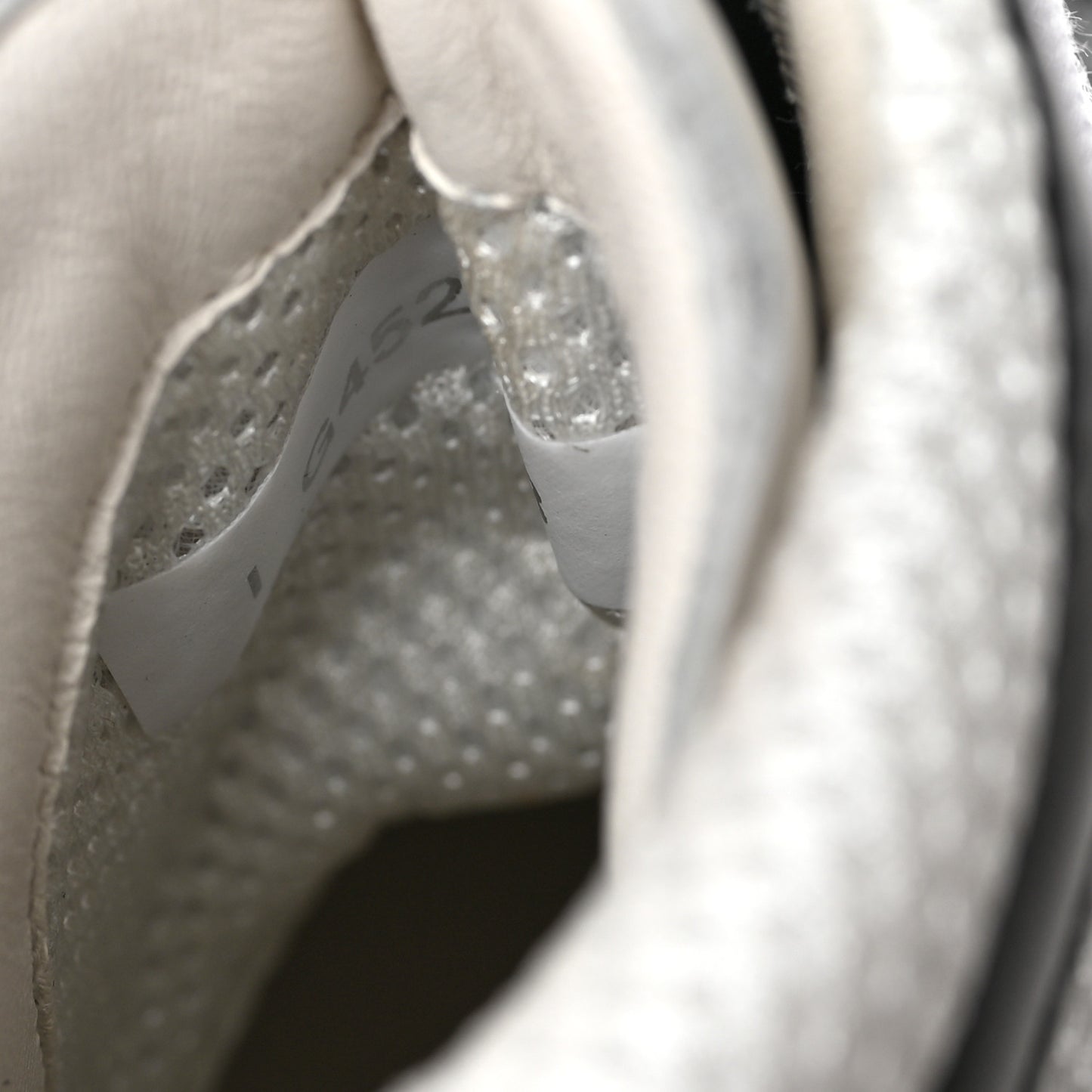 Fabric Calfskin Strass Womens CC Sneakers 38 Black White Silver