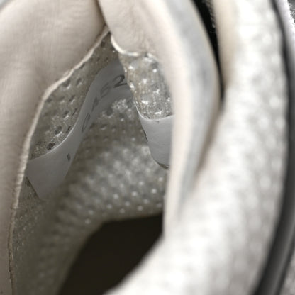 Chanel Fabric Calfskin Strass Womens CC Sneakers 38 Black White Silver 8 of 9
