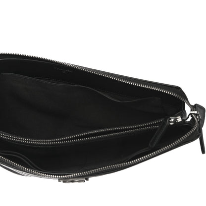 Chanel Caviar Chevron Quilted Small Zipped Boy Pouch Black 5 of 12