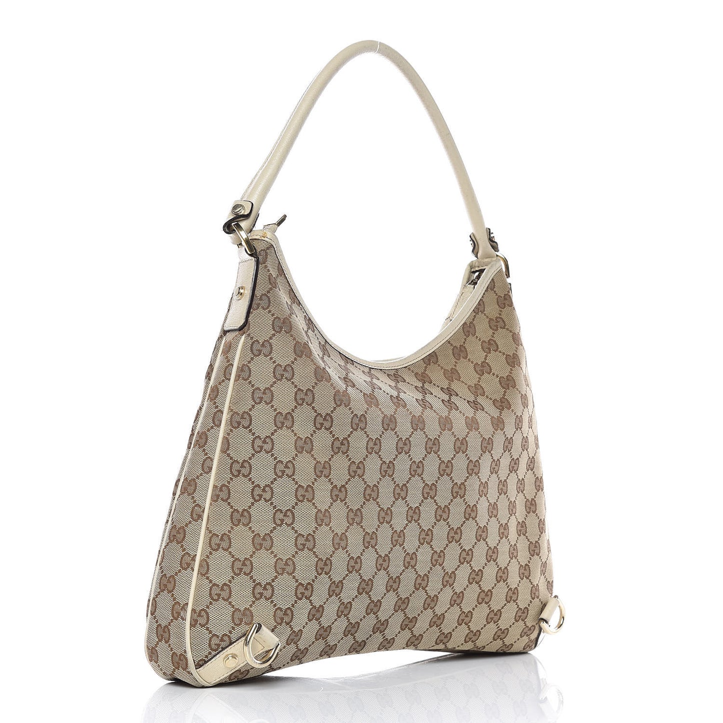 Monogram Large Abbey D Ring Hobo Off White