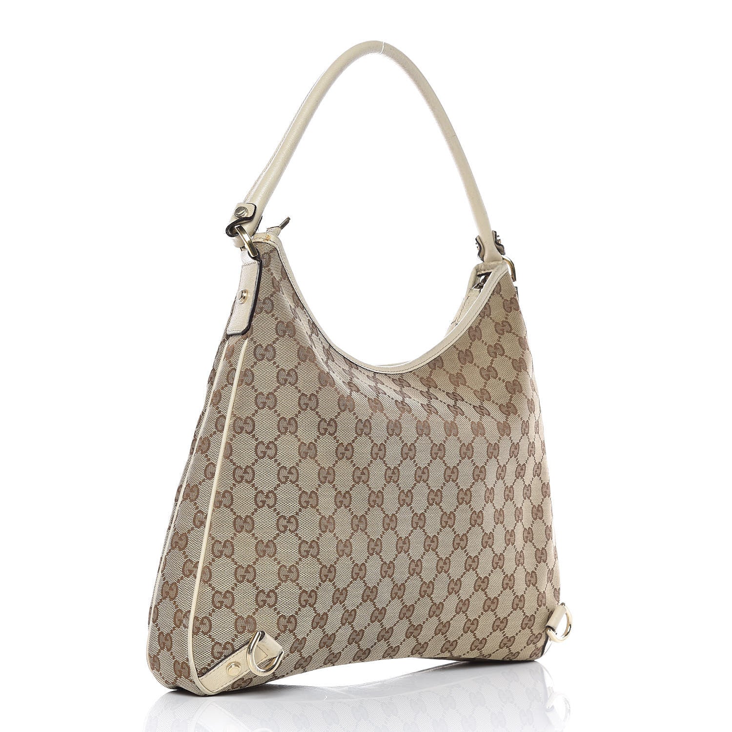 Gucci Monogram Large Abbey D Ring Hobo Off White 3 of 13