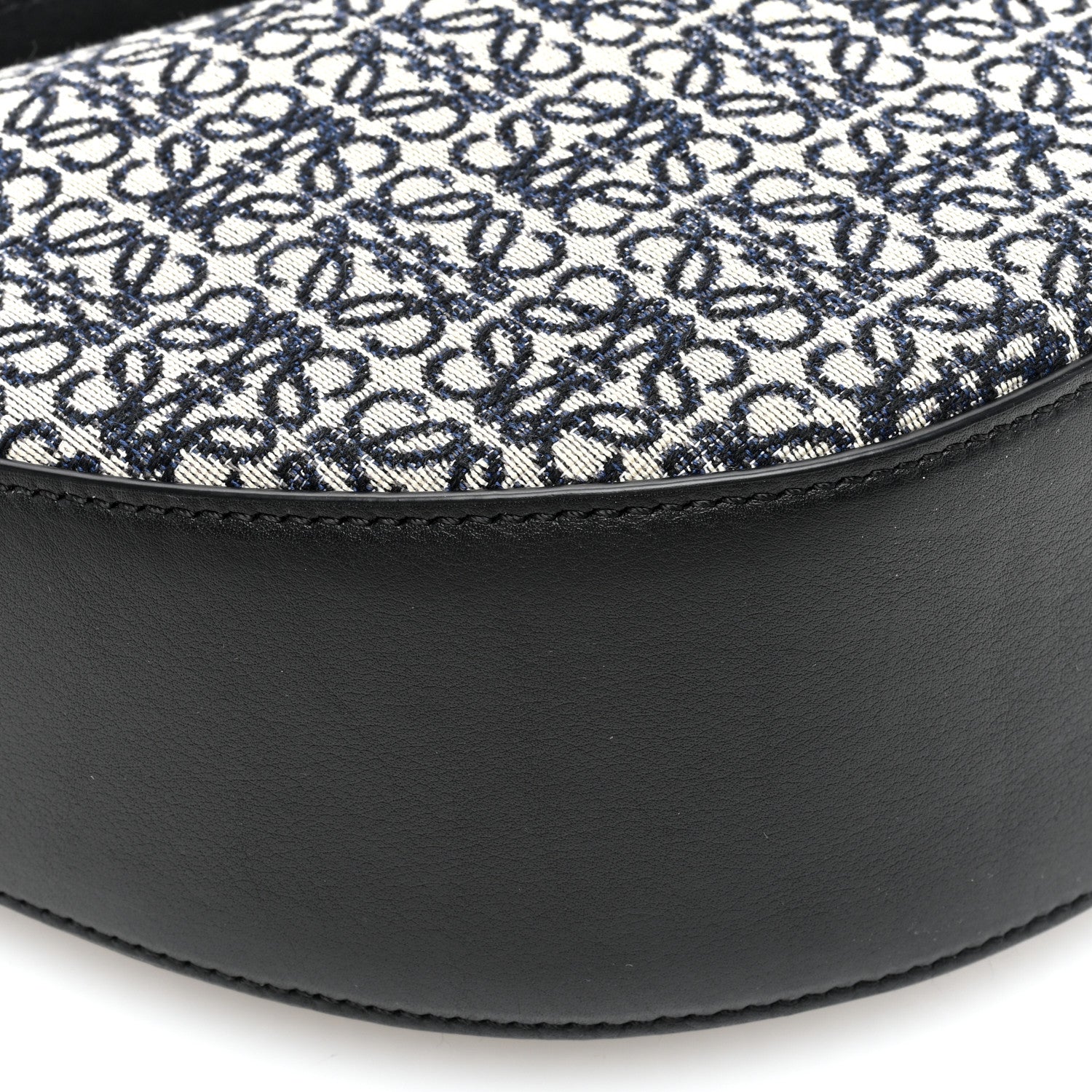 Loewe Jacquard Anagram Calfskin Luna Bag Navy Black 8 of 9