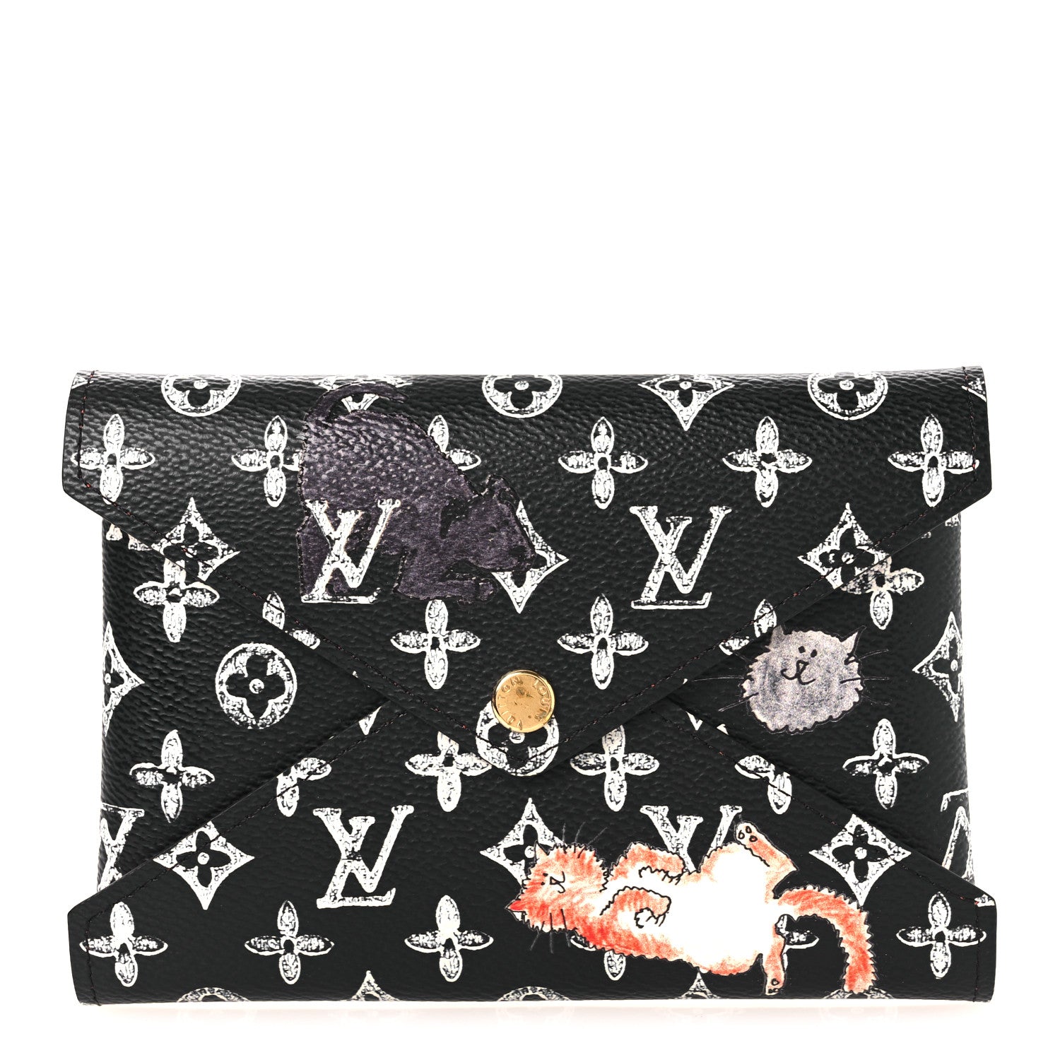 Louis Vuitton Catogram Medium Kirigami Pochette Black 1 of 9