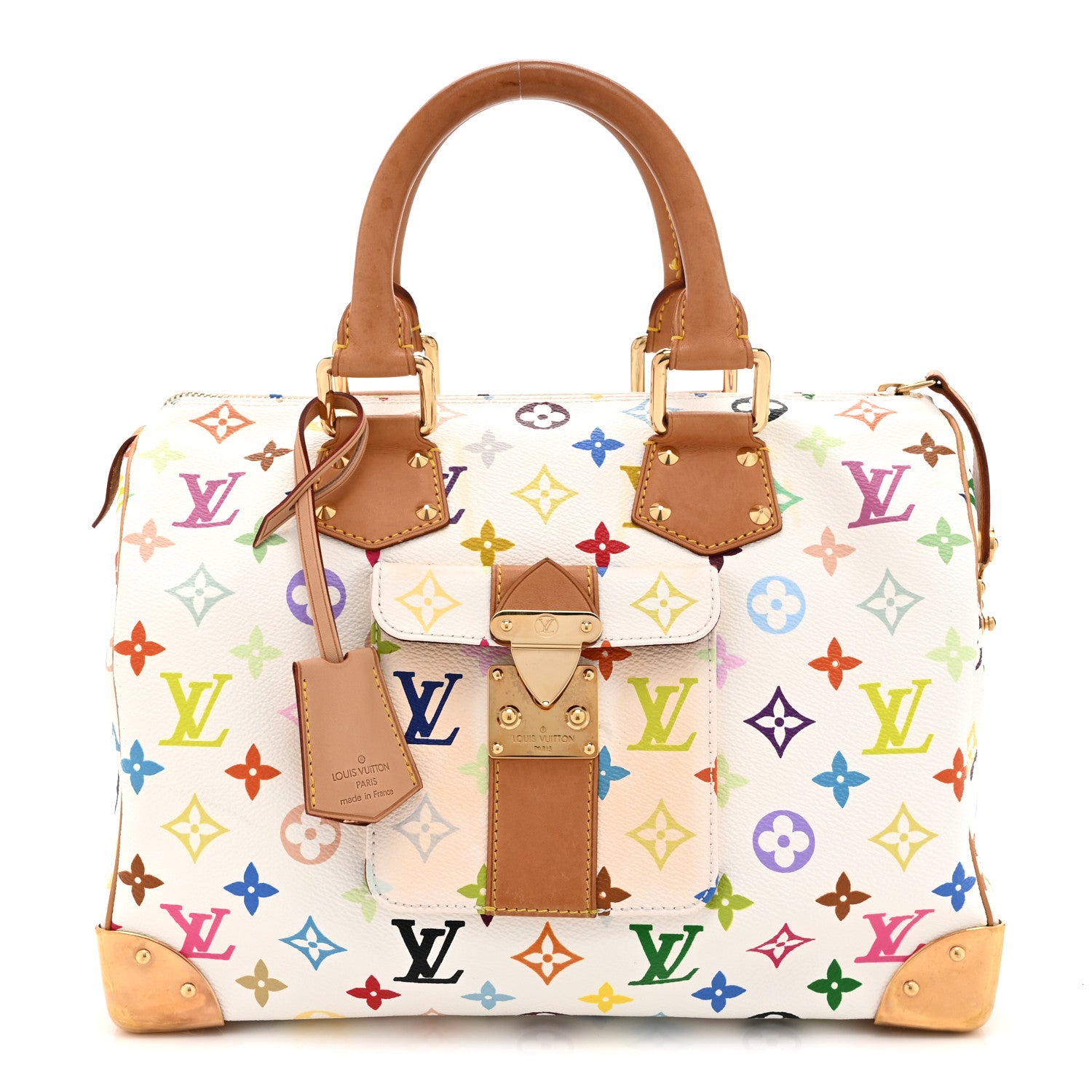 Louis Vuitton Monogram Multicolor Speedy 30 White 1818807