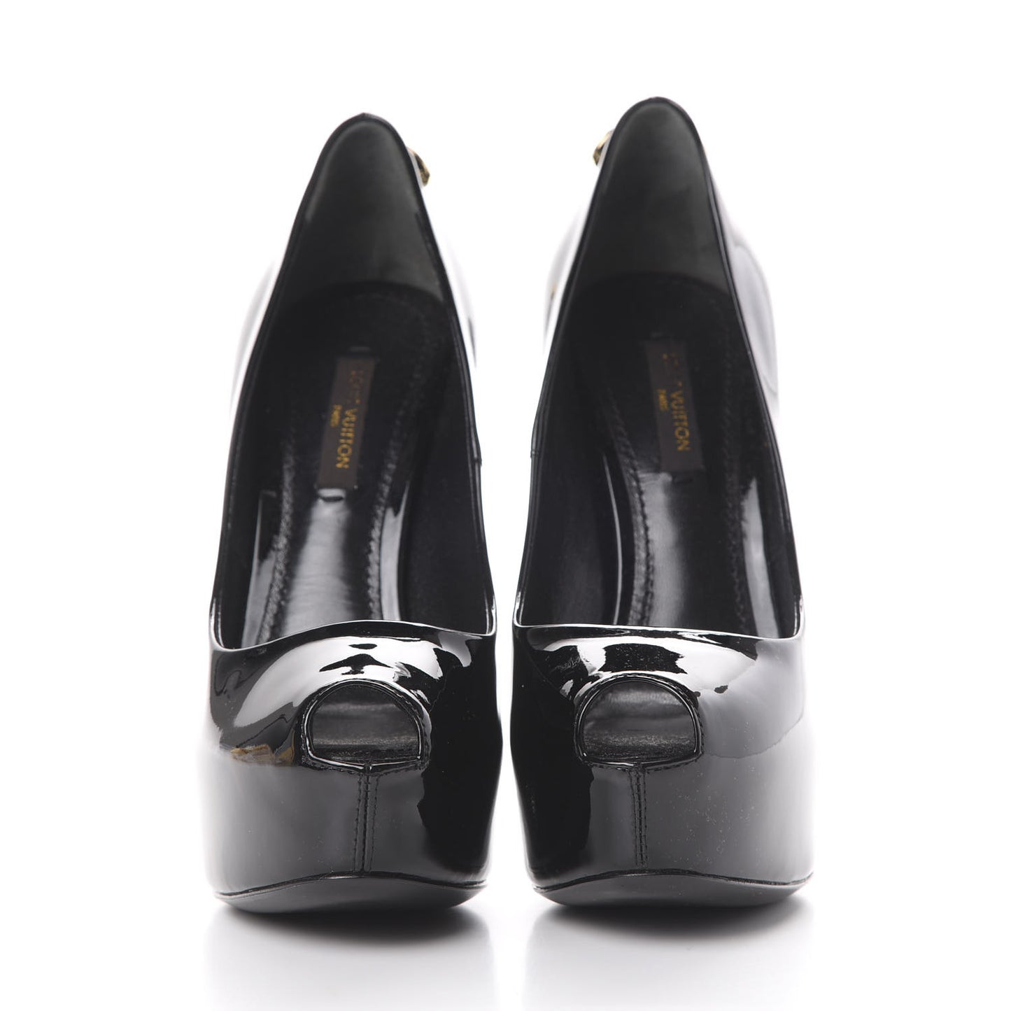 Patent Oh Really Peep Toe Pumps 35 Black