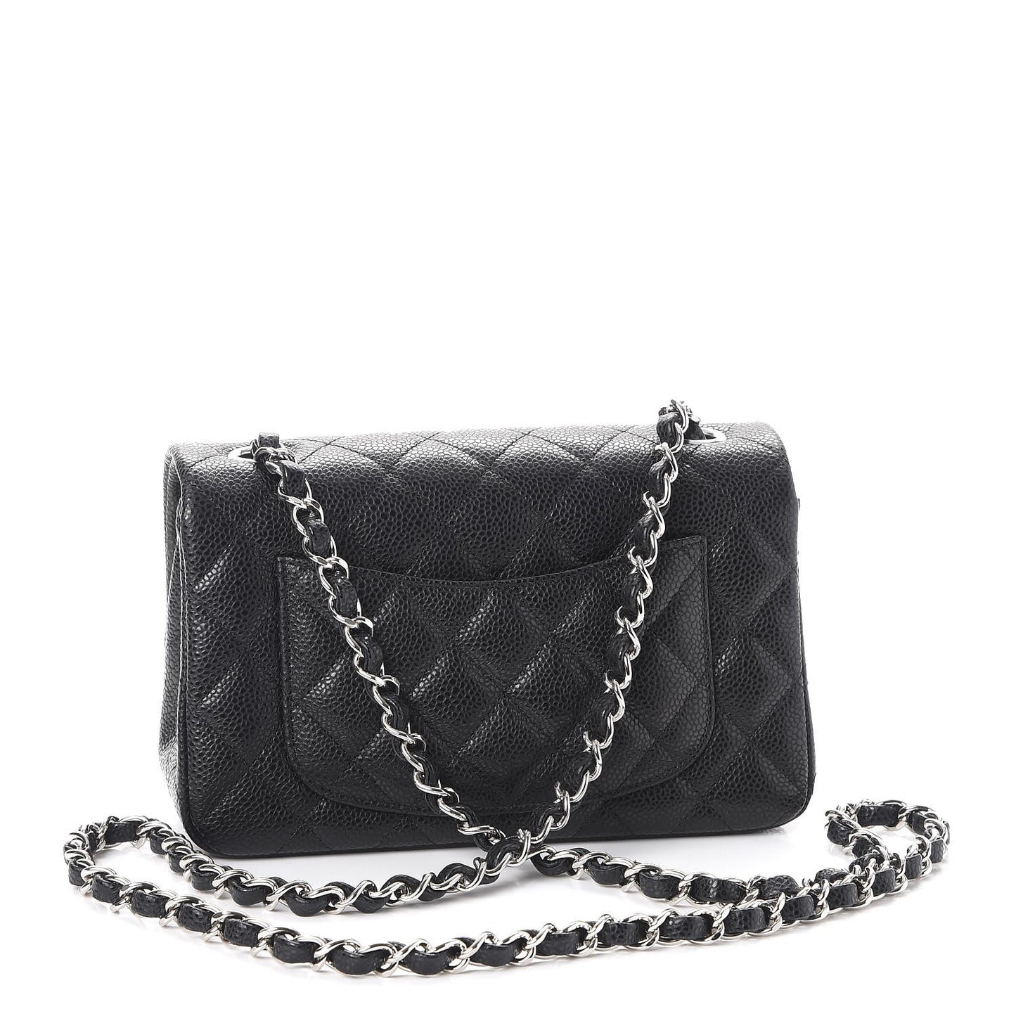 Caviar Quilted Mini Rectangular Flap Black