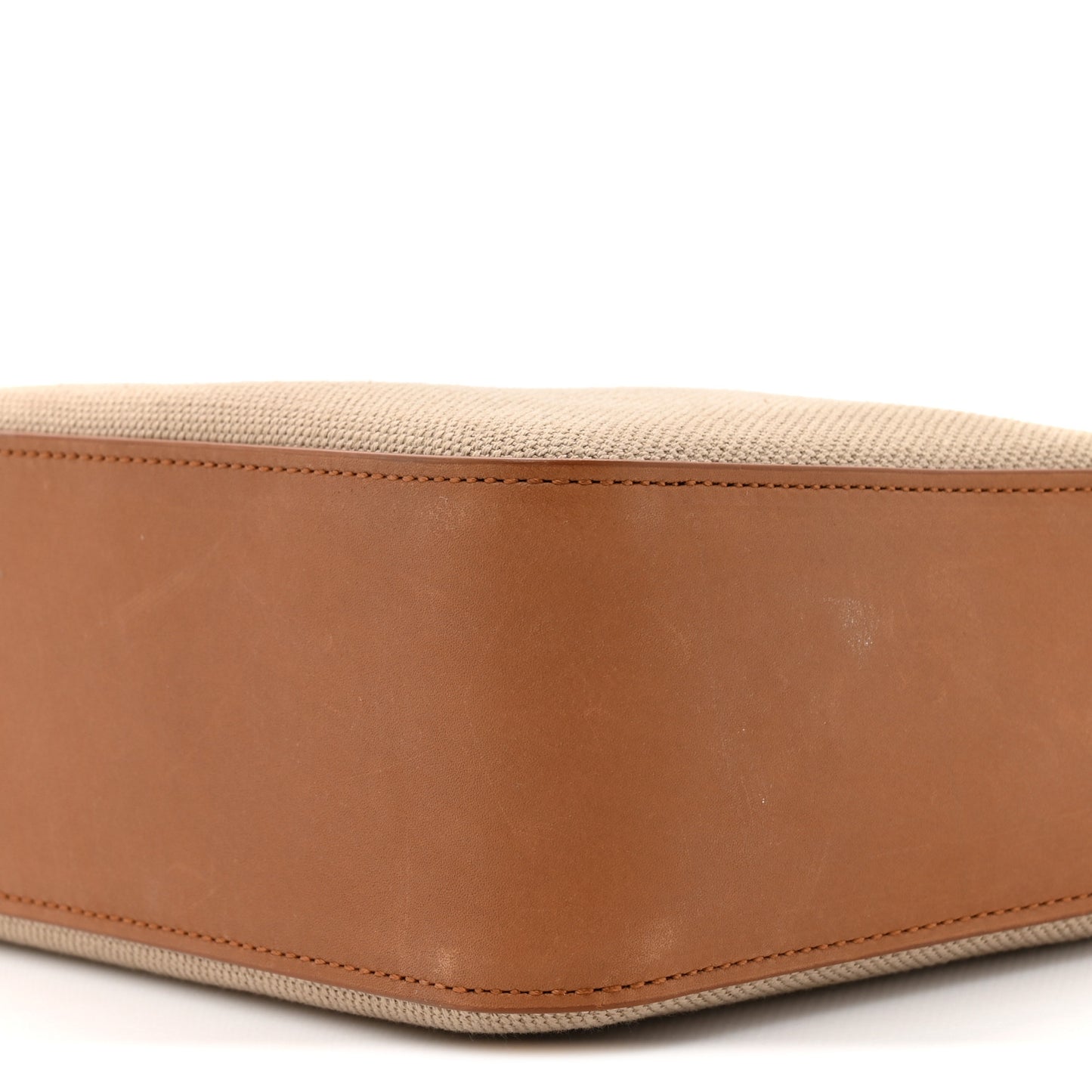 Canvas Calfskin Small Bucket Bag Desert Dust Brick