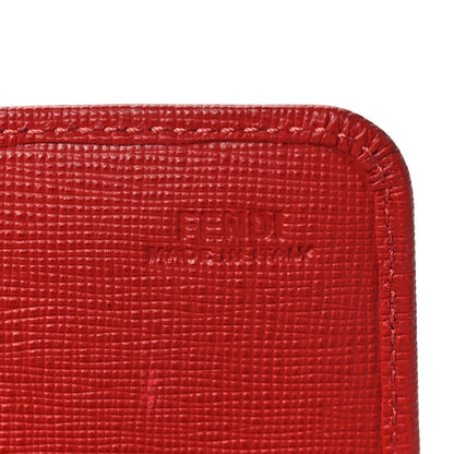 Fendi Vitello Elite Flowerland Continental Wallet On Chain Red 8 of 8
