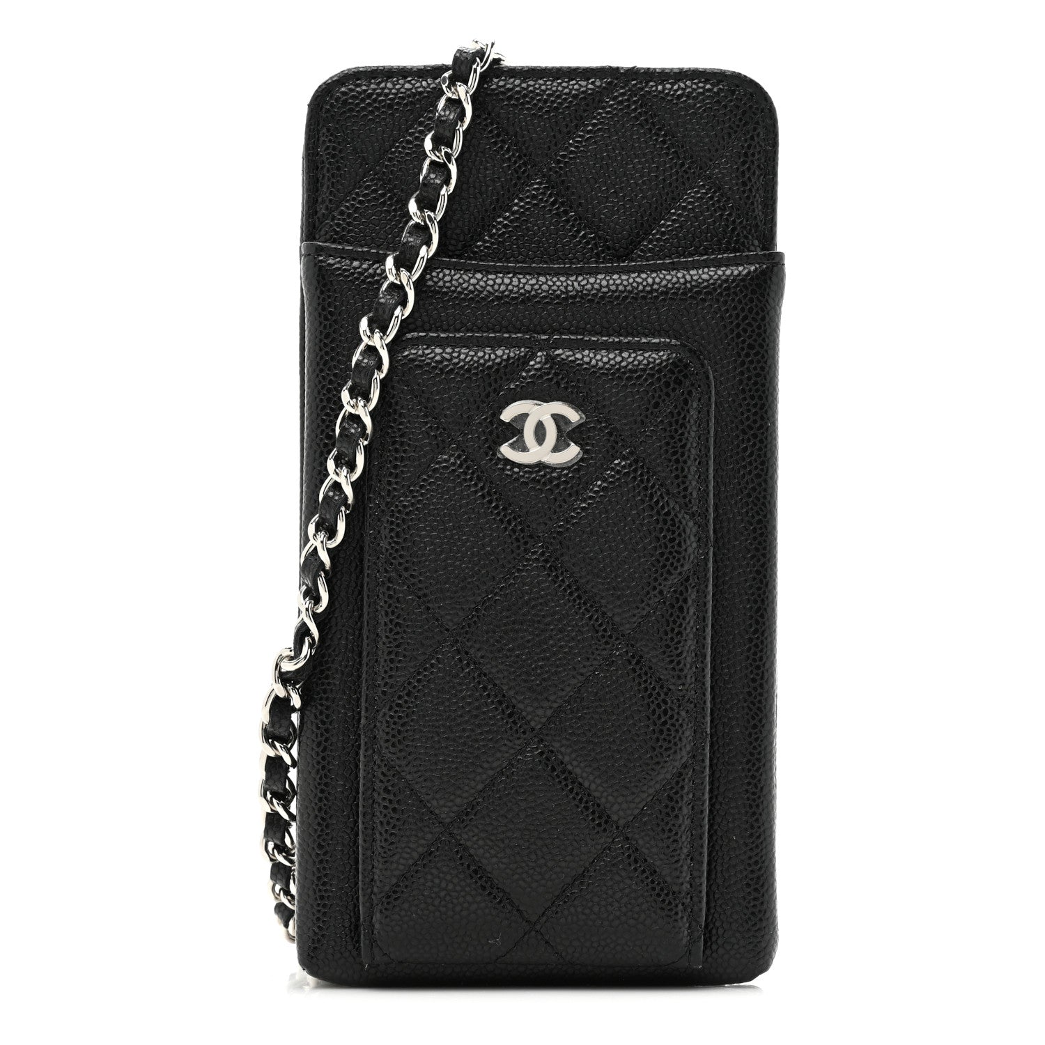 Chanel Caviar Quilted Zip Phone Case Black 1 of 11