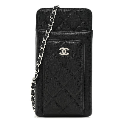 Chanel Caviar Quilted Zip Phone Case Black 1 of 11