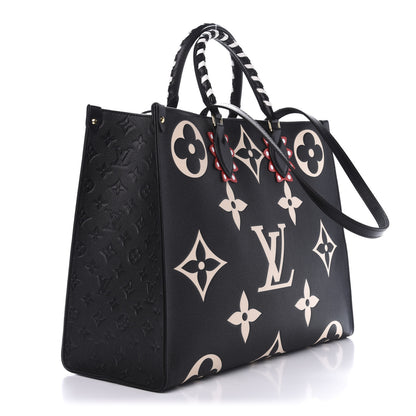 Louis Vuitton Empreinte Monogram Giant Crafty Onthego GM Black Creme 2 of 9