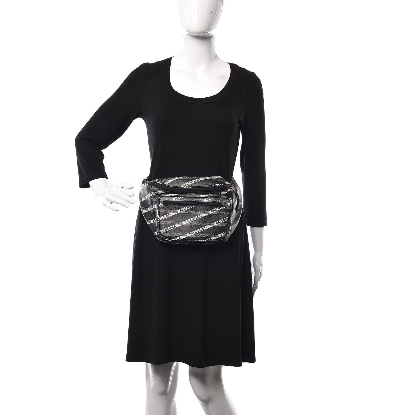 Coated Canvas Losange Monogram Explorer Belt Bag Black Grey