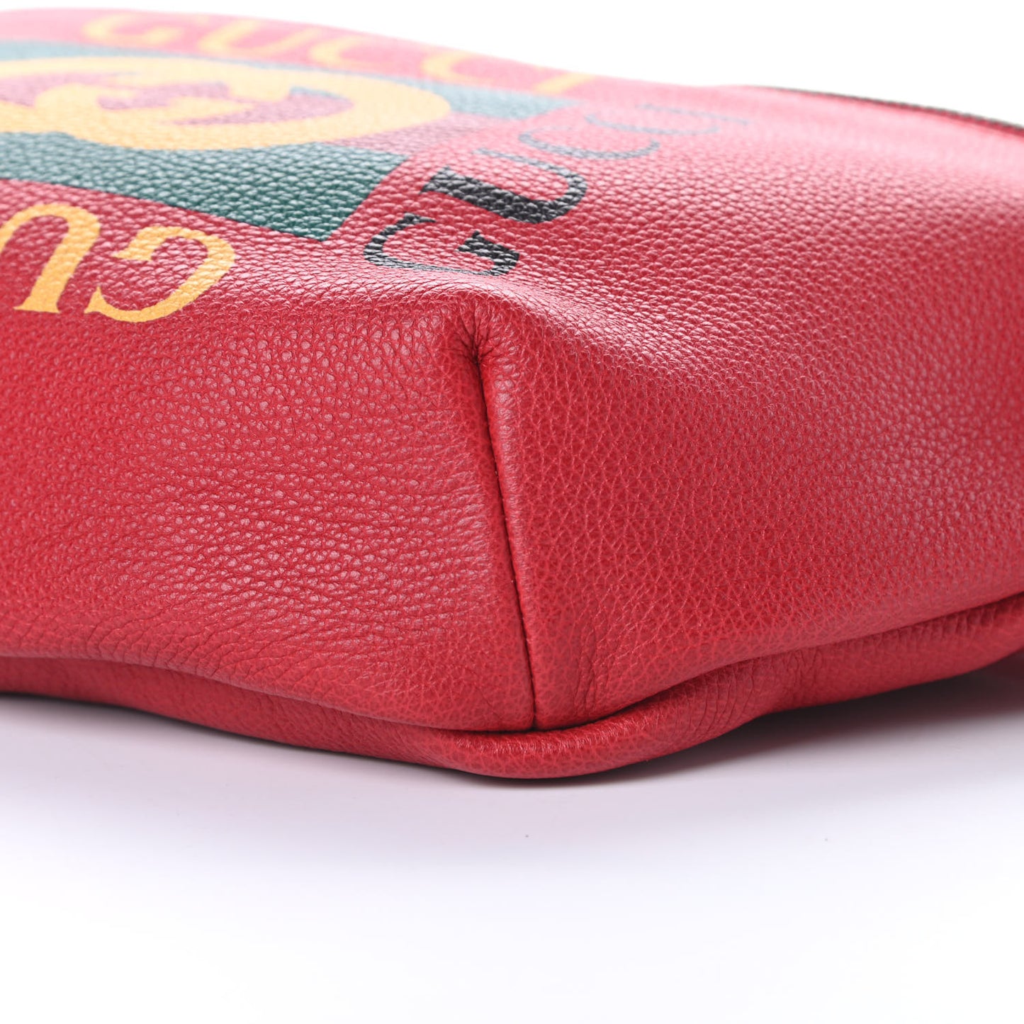 Grained Calfskin Logo Belt Bag Hibiscus Red