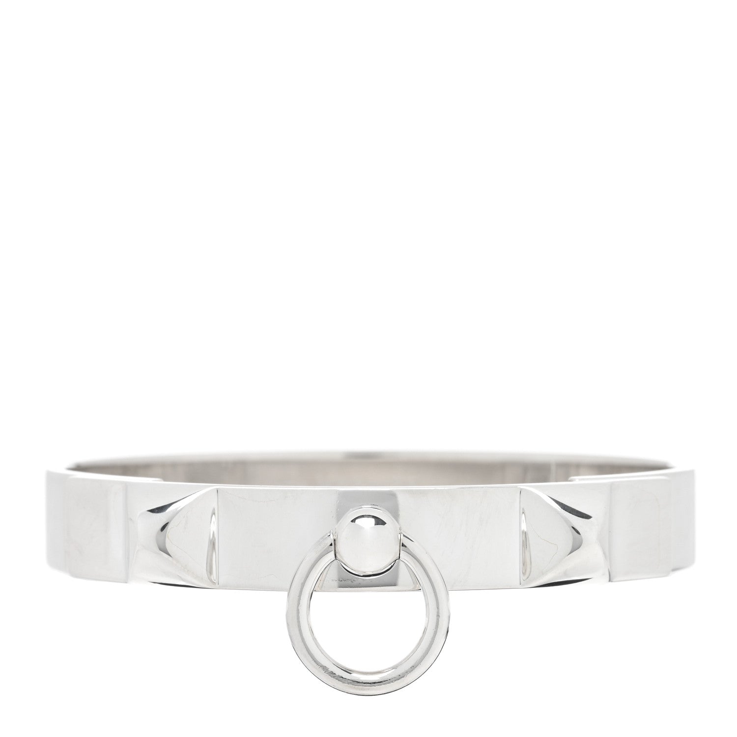 Hermes Sterling Silver PM Collier De Chien Bracelet SH 1 of 3