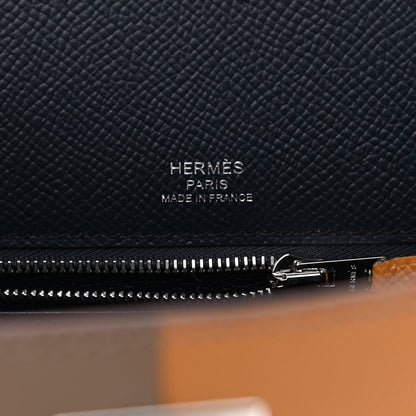 Hermes Epsom Casaque Kelly Sellier 28 Sesame Etoupe Bleu Indigo 6 of 10