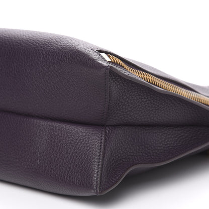 Tom Ford Pebbled Calfskin Small Alix Padlock Zip Hobo Bag Wine 7 of 11