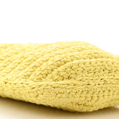 Fendi Fabric Crochet Baguette Phone Bag Giallo 9 of 10