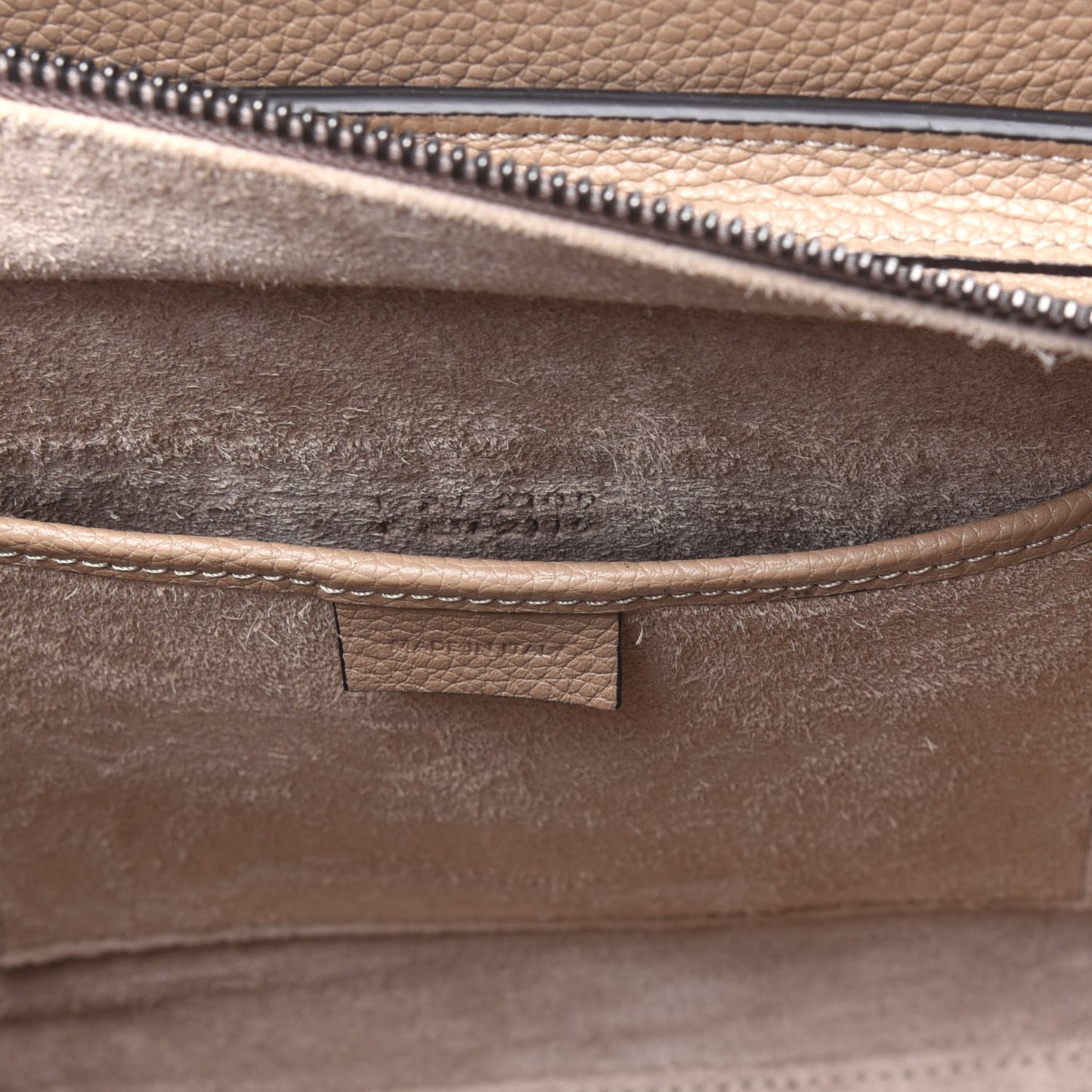 Drummed Calfskin Nano Luggage Dune