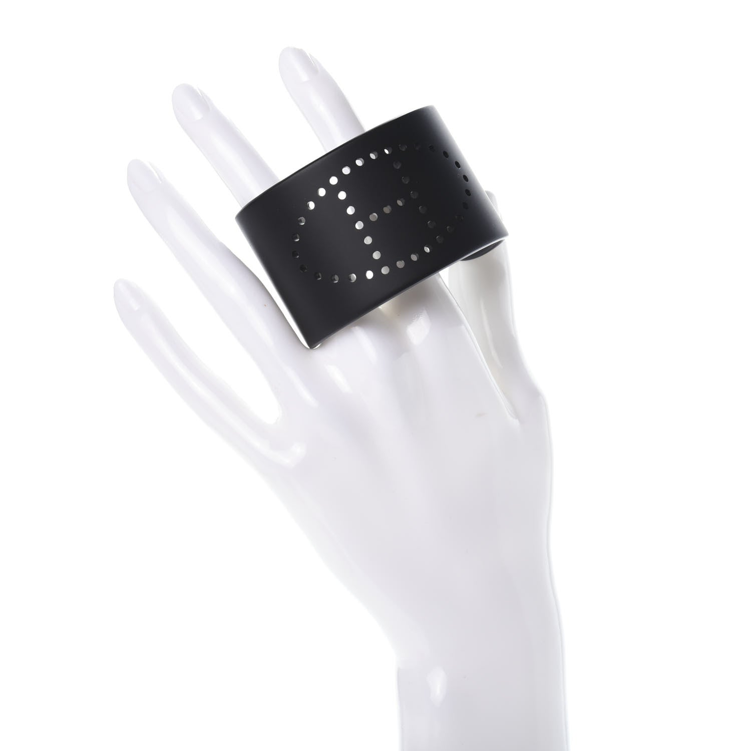 Hermes Aluminium Evelyne Sunset Cuff Bracelet T3 Black 2 of 4