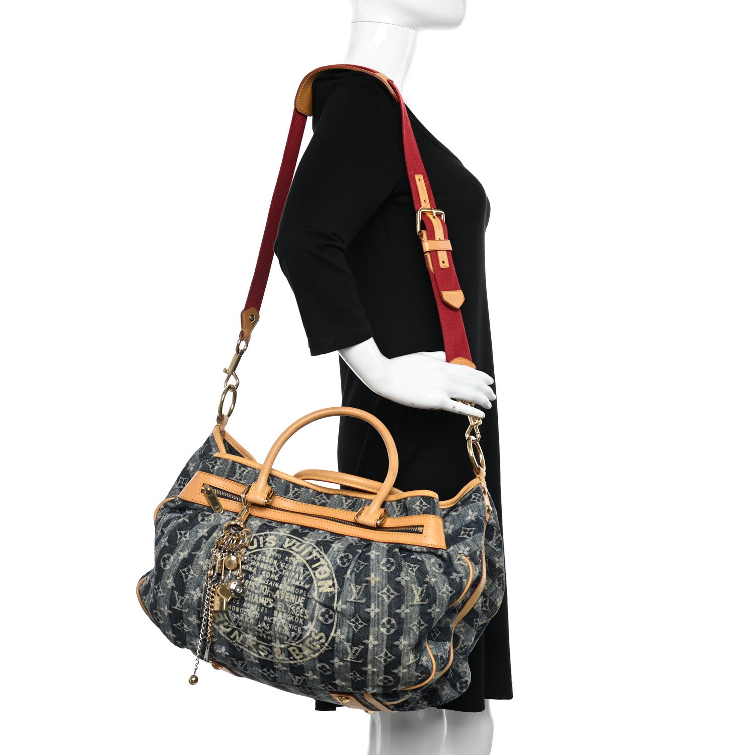 Louis Vuitton Denim Raye Cabas GM 2 of 19