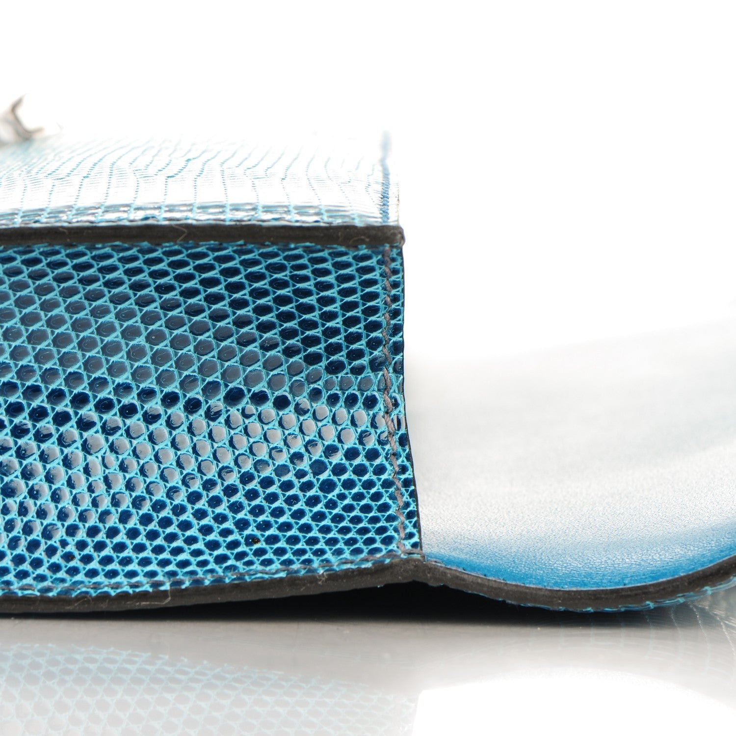 Hermes Lizard Egee Clutch Petrole 4 of 14