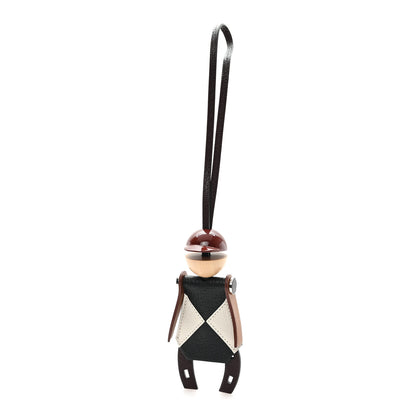 Hermes Chevre Mysore Barenia Jockey Bag Charm Rouge Sellier Black Mushroom Fauve 1 of 5