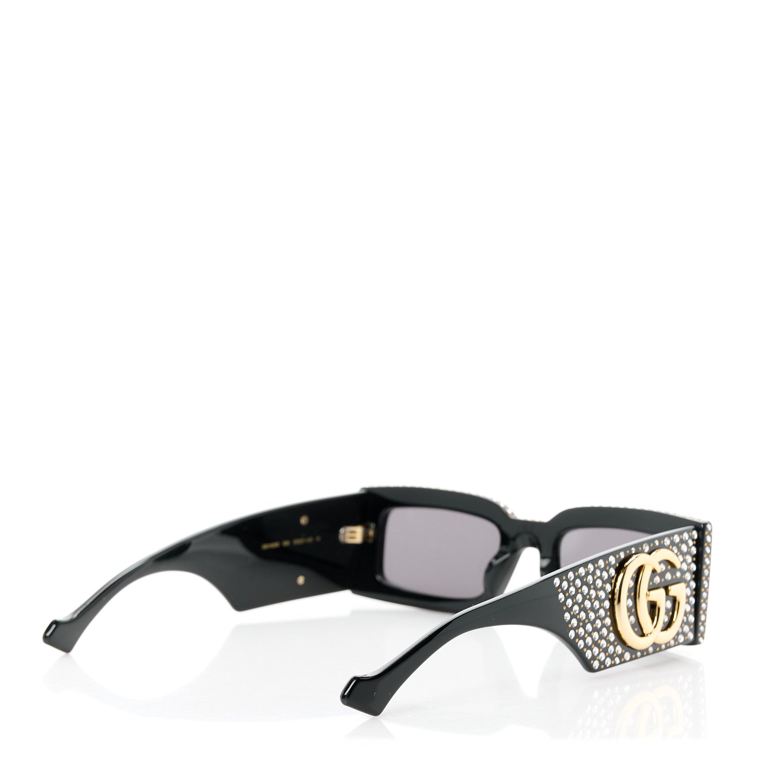 Gucci Acetate Crystal Studded Sunglasses GG1425S Black 4 of 9