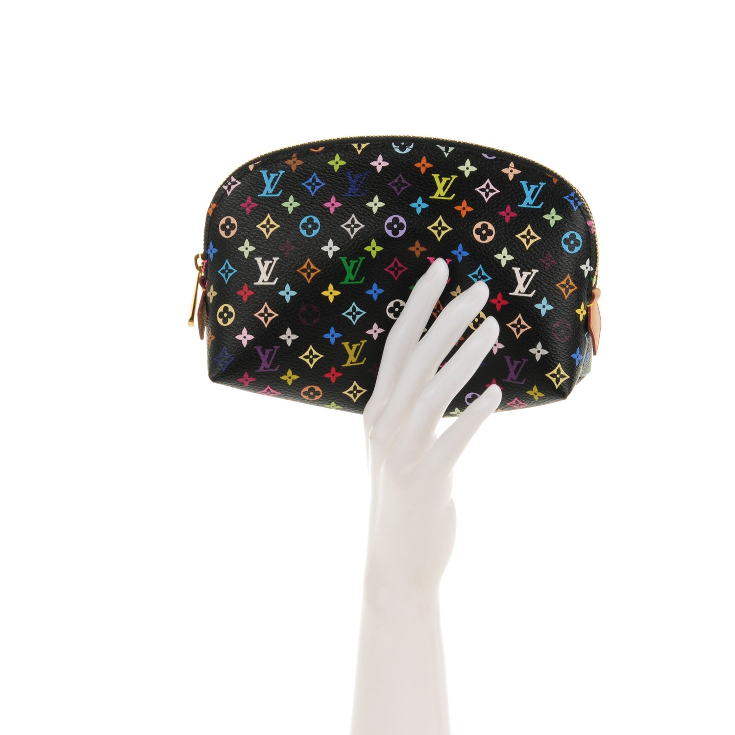 Louis Vuitton Monogram Multicolor Cosmetic Pouch Black Grenade 2 of 7
