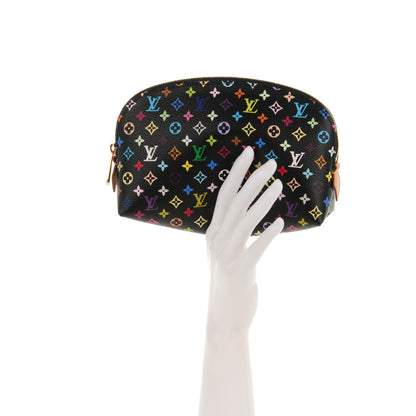 Louis Vuitton Monogram Multicolor Cosmetic Pouch Black Grenade 2 of 7